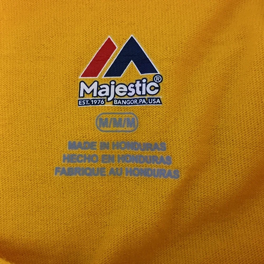 Majestic Yellow Green Bay Packers Men's T-Shirt - Picture 3 of 4